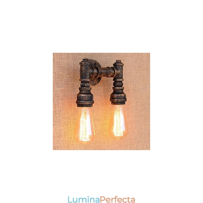 Nostalgia Țeavă de apă simplă Lampă decorativă de perete mică