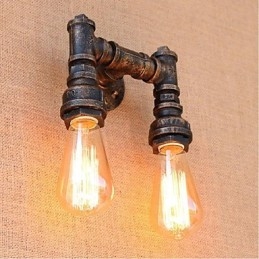 Nostalgia Țeavă de apă simplă Lampă decorativă de perete mică