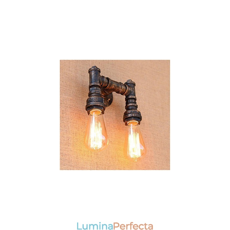 Nostalgia Țeavă de apă simplă Lampă decorativă de perete mică