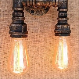 Nostalgia Țeavă de apă simplă Lampă decorativă de perete mică