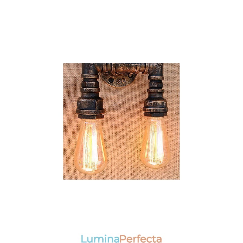 Nostalgia Țeavă de apă simplă Lampă decorativă de perete mică