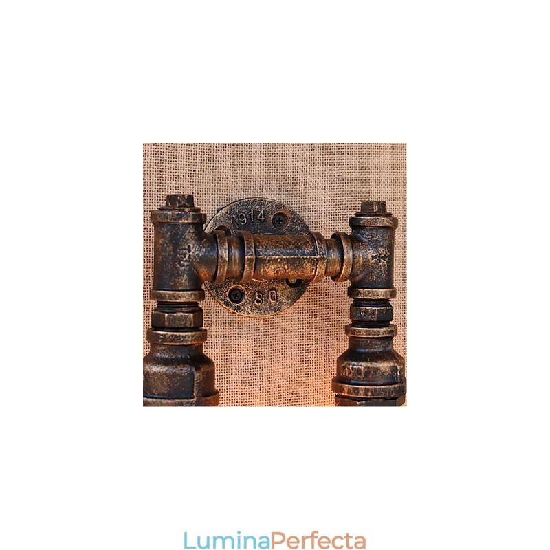 Nostalgia Țeavă de apă simplă Lampă decorativă de perete mică