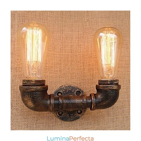 Nostalgia Țeavă de apă simplă Lampă decorativă de perete mică Nostalgia Țeavă de apă simplă Lampă decorativă de perete mică