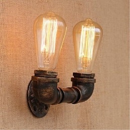 Nostalgia Țeavă de apă simplă Lampă decorativă de perete mică