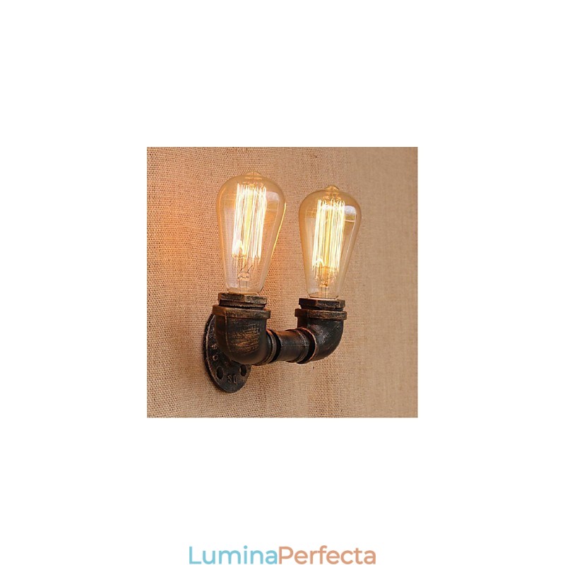 Nostalgia Țeavă de apă simplă Lampă decorativă de perete mică