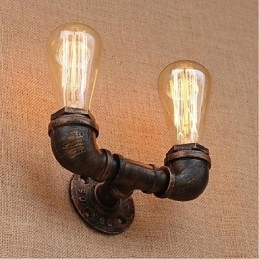 Nostalgia Țeavă de apă simplă Lampă decorativă de perete mică