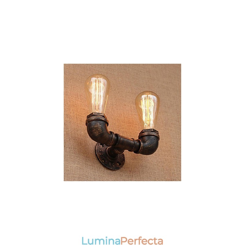 Nostalgia Țeavă de apă simplă Lampă decorativă de perete mică
