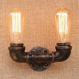 Nostalgia Țeavă de apă simplă Lampă decorativă de perete mică
