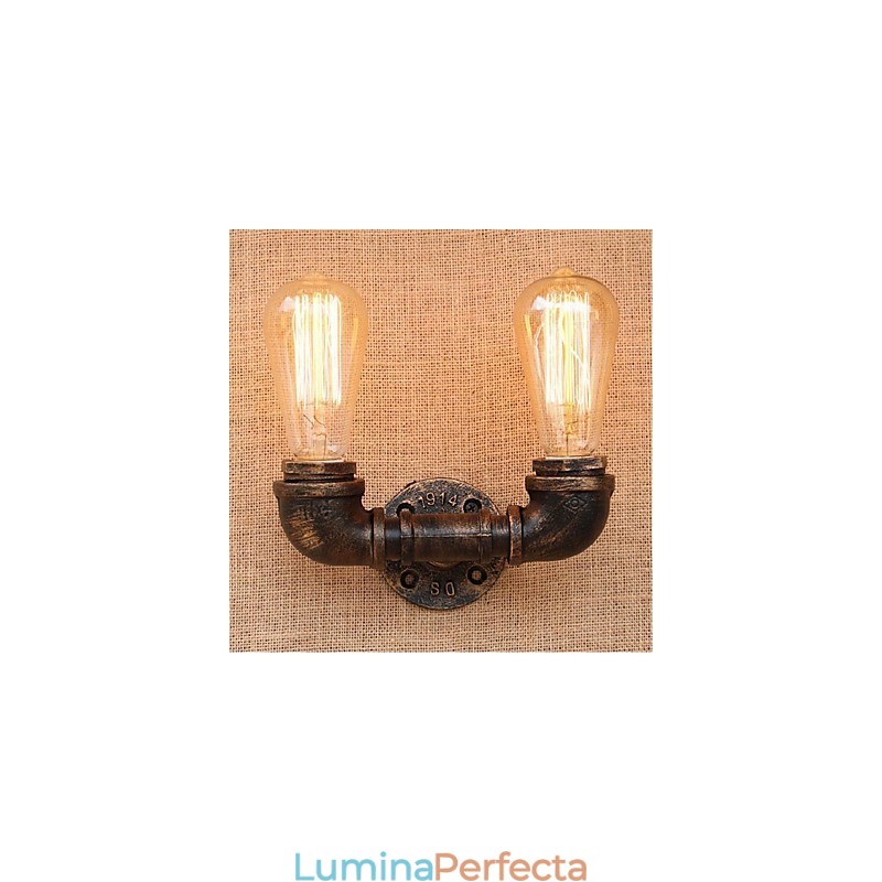Nostalgia Țeavă de apă simplă Lampă decorativă de perete mică