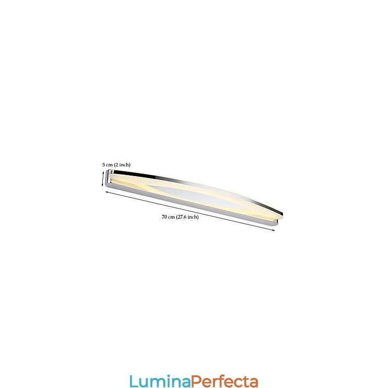 Caracteristică cromată modernă și contemporană pentru lumina ambientală Iluminat pentru baie