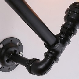 Aplice Industriale Vintage De Perete Lumini Negre Creative Restaurant Cafe Bar Iluminat Decorat Cu Finisaj Vopsit 2 Lumini