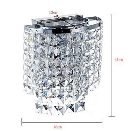 Caracteristică modernă, contemporană, galvanizată, pentru aplice de perete din cristal