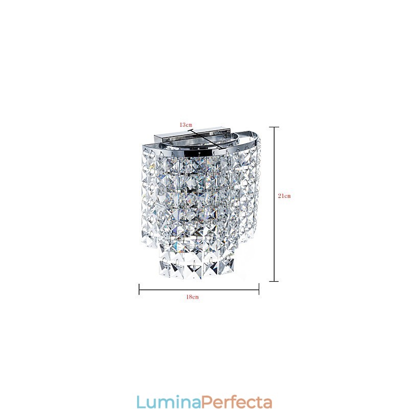Caracteristică modernă, contemporană, galvanizată, pentru aplice de perete din cristal
