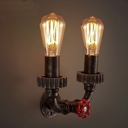 2 Capete Applique Metal Industriale Vintage Restaurant Cafe Bar Decor Iluminat