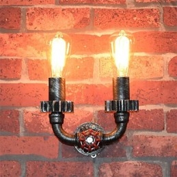 2 Capete Applique Metal Industriale Vintage Restaurant Cafe Bar Decor Iluminat