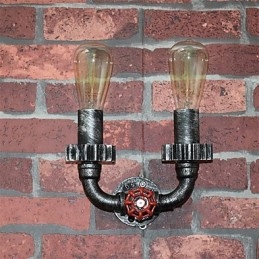 2 Capete Applique Metal Industriale Vintage Restaurant Cafe Bar Decor Iluminat