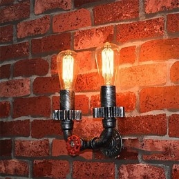 2 Capete Applique Metal Industriale Vintage Restaurant Cafe Bar Decor Iluminat