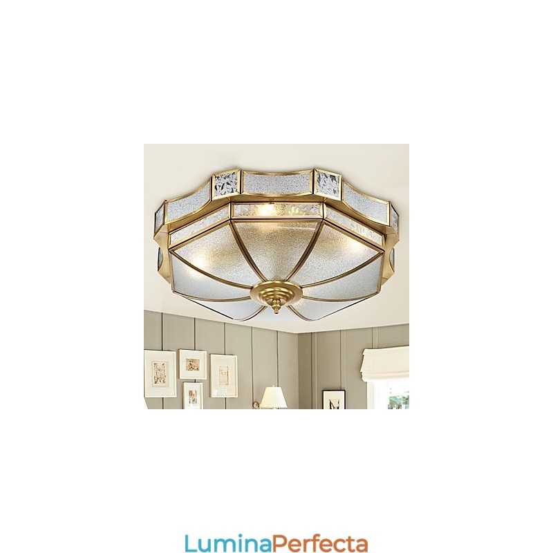 Familie de plafoniere din cupru cu design decorativ modern și contemporan