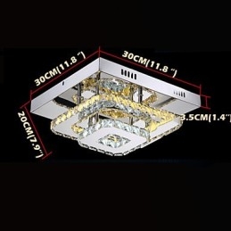 Plafoniere din cristal cu montare încasată, transparent sau chihlimbar K9 pentru interior CE