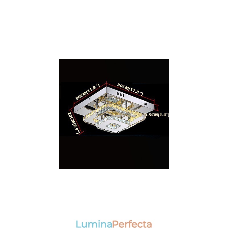 Plafoniere din cristal cu montare încasată, transparent sau chihlimbar K9 pentru interior CE