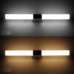Lampă cu oglindă de înaltă calitate Lumini pentru baie 85 265 V Aplique de perete din inox și acril Iluminat de machiaj