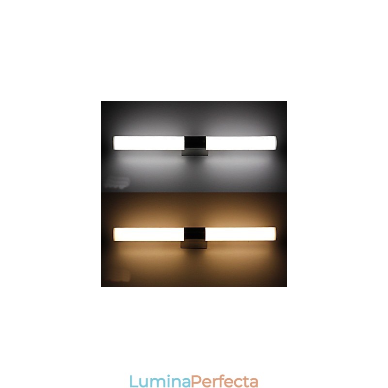 Lampă cu oglindă de înaltă calitate Lumini pentru baie 85 265 V Aplique de perete din inox și acril Iluminat de machiaj