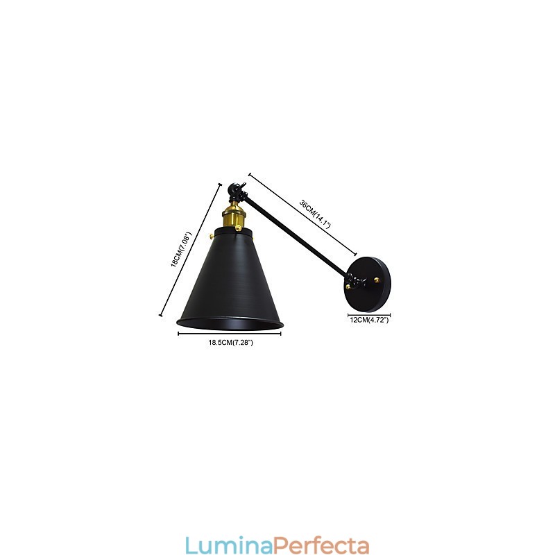 Buzz Paint Lampă de perete din fier cu un singur perete Dumb Black Lightsaber Lamp On Wall