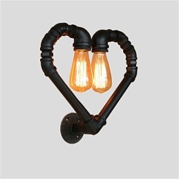 Țevi de apă de epocă Loving Heart Creativ Applique de perete Sufragerie industrială Restaurant Baruri Decorare cafenele Aplice de perete