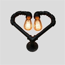 Țevi de apă de epocă Loving Heart Creativ Applique de perete Sufragerie industrială Restaurant Baruri Decorare cafenele Aplice de perete