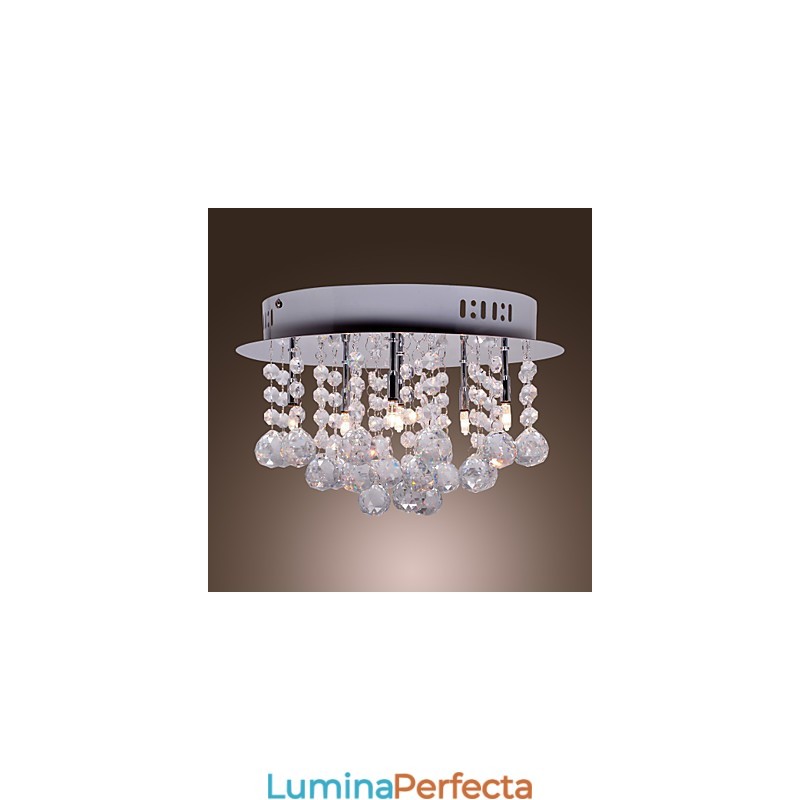 Montaj încastrat din metal cromat din cristal modern contemporan