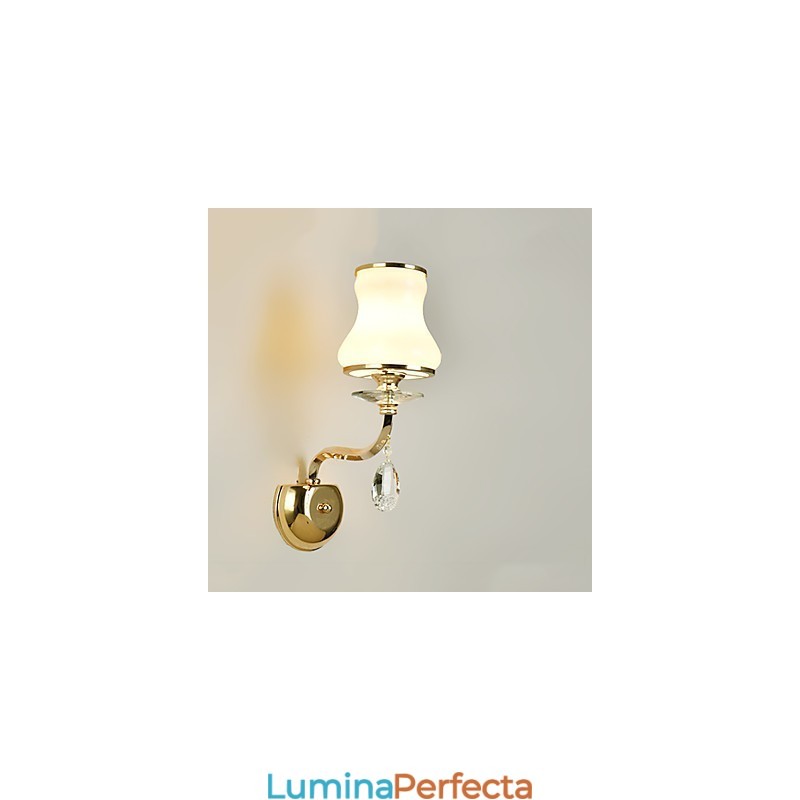 Caracteristică modernă și contemporană galvanizată pentru lumina ambientală de cristal Aplice de perete