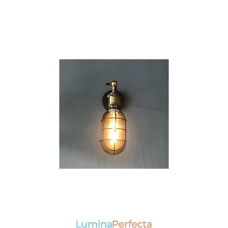 Aplică de perete la mansardă, metal negru, vintage, sufragerie, hol, cafenea, baruri