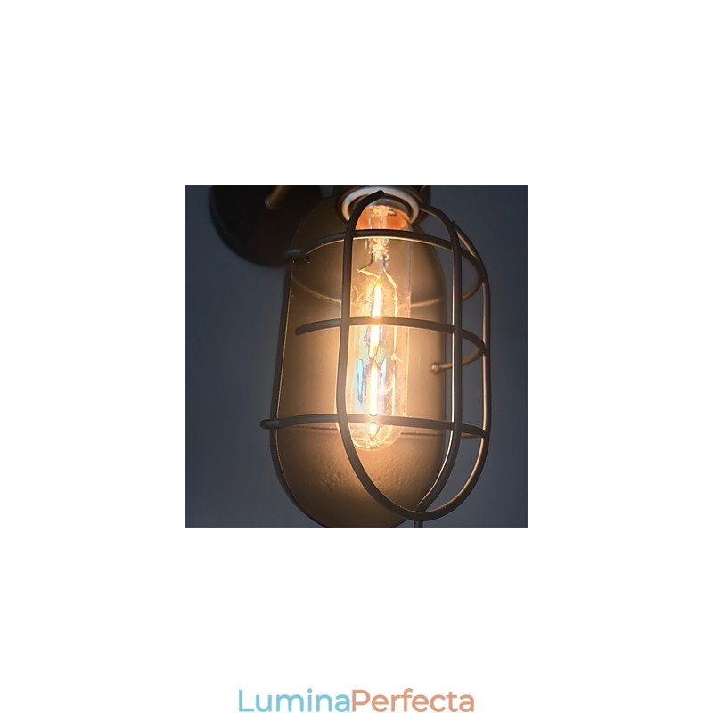 Aplică de perete la mansardă, metal negru, vintage, sufragerie, hol, cafenea, baruri