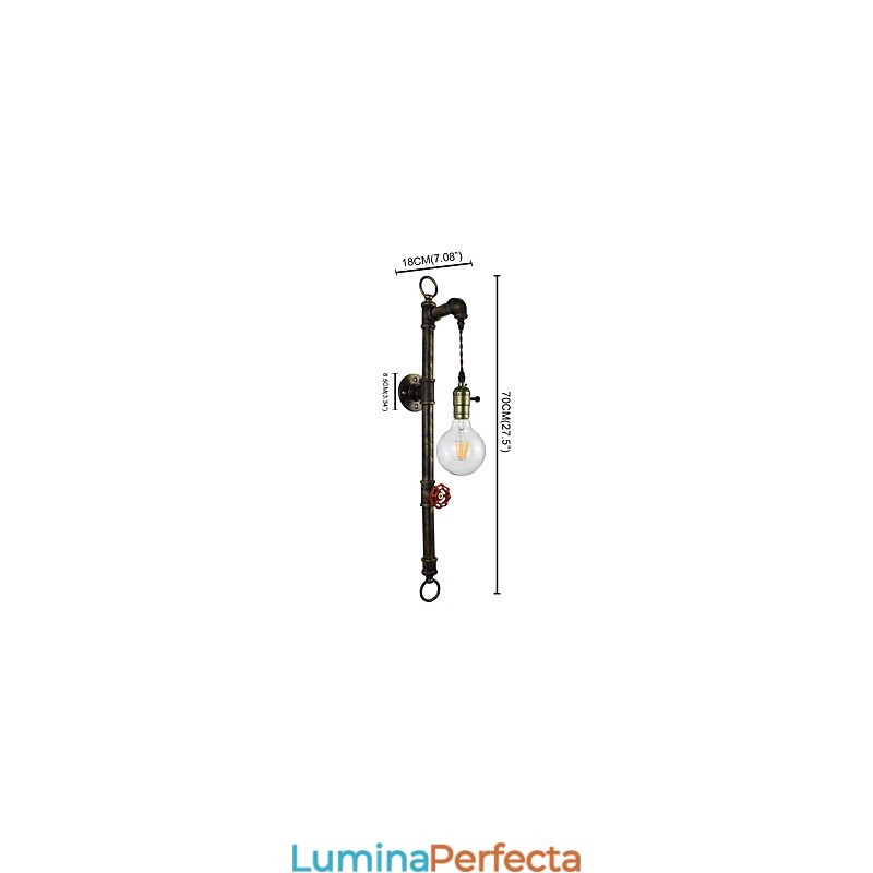 Aplice Aplice Perete Perete Fier Lampă Dumb Neagră Lightsaber Lampă Pe Perete