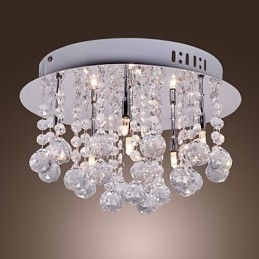 Montaj încastrat din metal cromat din cristal modern contemporan
