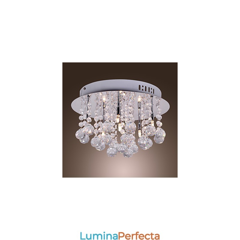 Montaj încastrat din metal cromat din cristal modern contemporan