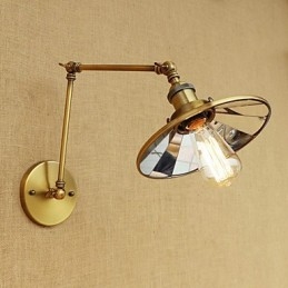 Rustic Lodge Country Retro Electroplated Caracteristică pentru lumină ambientală cu braț basculant în stil mini