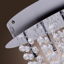 Montaj încastrat din metal cromat din cristal modern contemporan