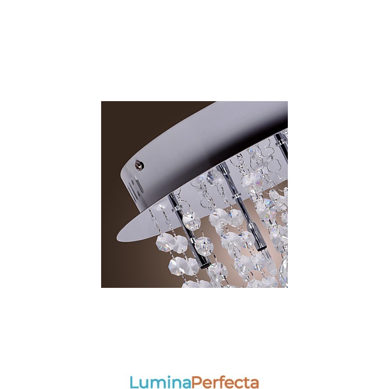 Montaj încastrat din metal cromat din cristal modern contemporan