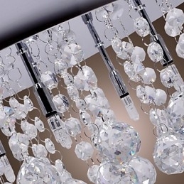 Montaj încastrat din metal cromat din cristal modern contemporan