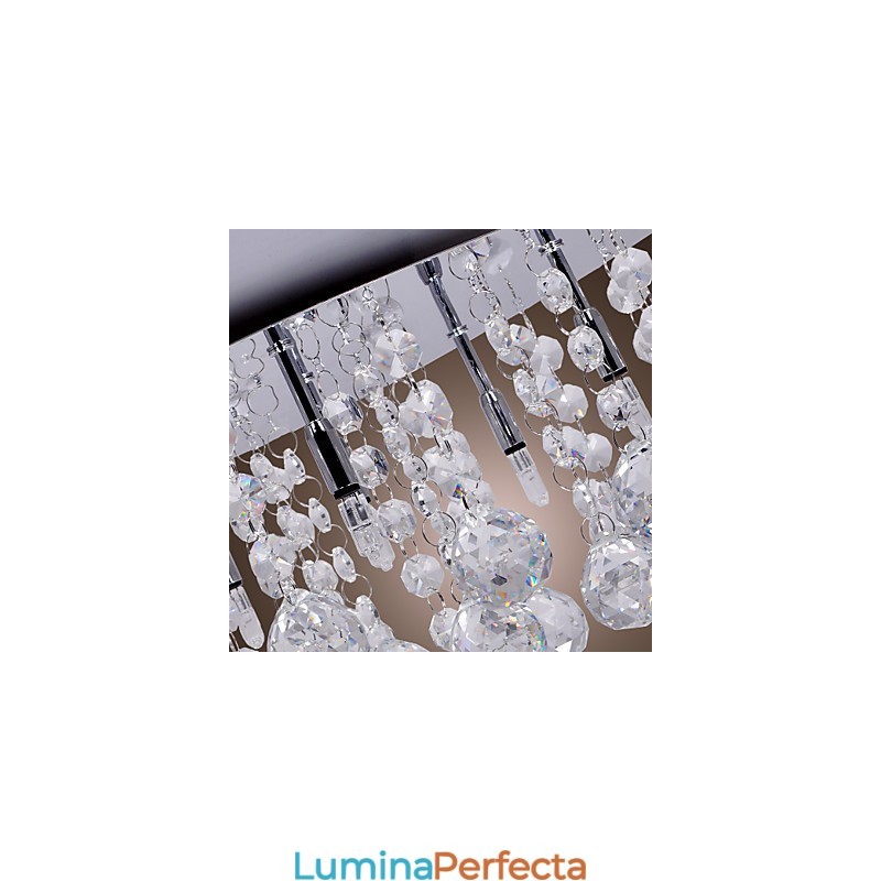 Montaj încastrat din metal cromat din cristal modern contemporan