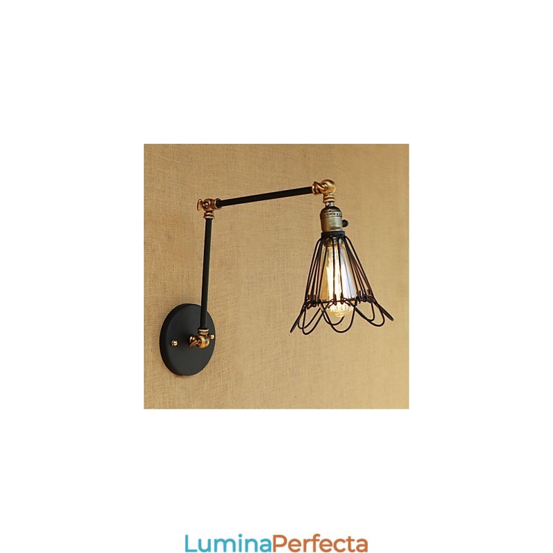 Caracteristică de pictură retro rustic Lodge Country pentru leagăn de lumină ambientală cu braț oscilant în stil mini