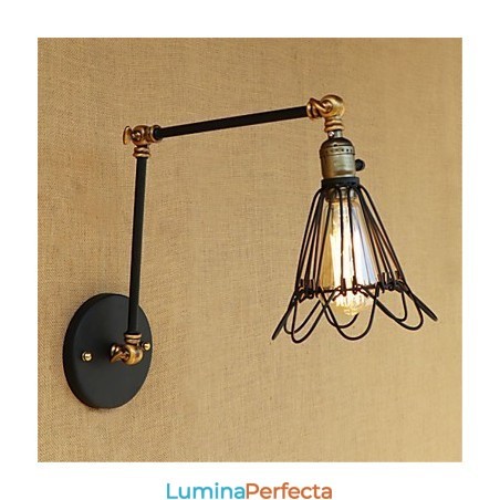 Caracteristică de pictură retro rustic Lodge Country pentru leagăn de lumină ambientală cu braț oscilant în stil mini