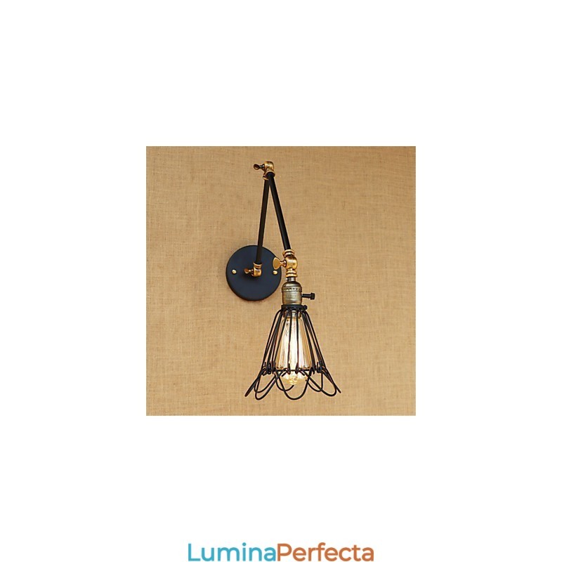 Caracteristică de pictură retro rustic Lodge Country pentru leagăn de lumină ambientală cu braț oscilant în stil mini