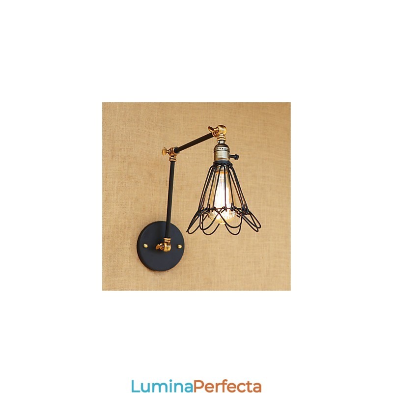 Caracteristică de pictură retro rustic Lodge Country pentru leagăn de lumină ambientală cu braț oscilant în stil mini