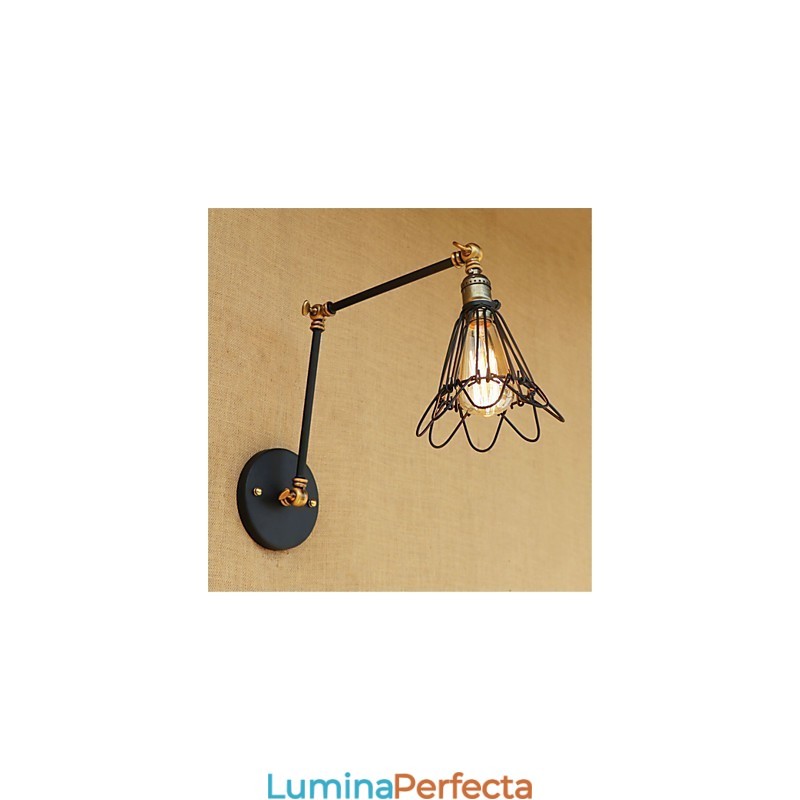 Caracteristică de pictură retro rustic Lodge Country pentru leagăn de lumină ambientală cu braț oscilant în stil mini