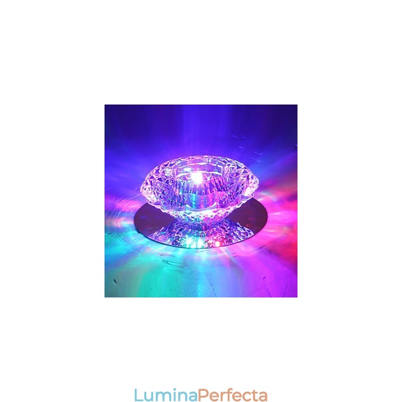 Plafoniera modernă de economisire a energiei de 3W Plafoniera din cristal Lampă cu bec în jos