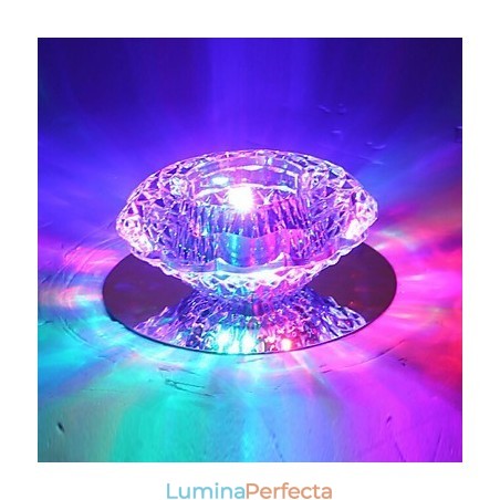 Plafoniera modernă de economisire a energiei de 3W Plafoniera din cristal Lampă cu bec în jos