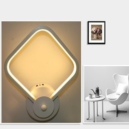 Lampă de perete pentru dormitor, modernă, simplă, de noptieră, personalitate creativă, lampă din aluminiu