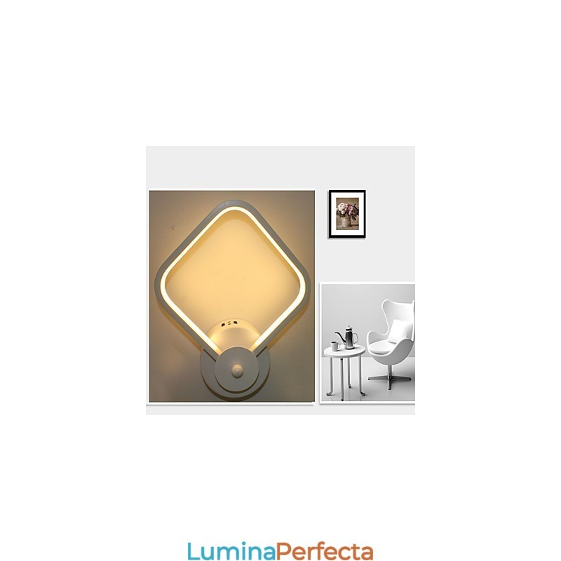 Lampă de perete pentru dormitor, modernă, simplă, de noptieră, personalitate creativă, lampă din aluminiu